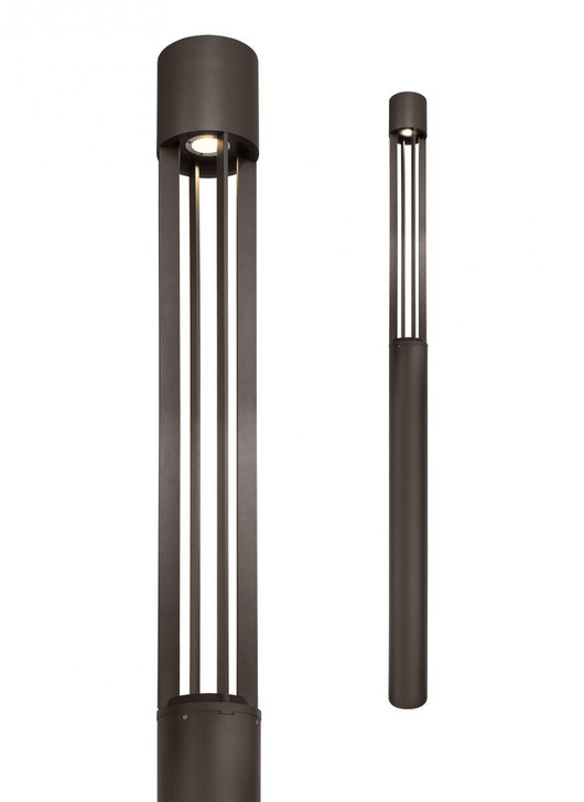 Turbo Outdoor Light Column, 1-Light, LED, Bronze, 149.8"H (700OCTUR8301240ZUNV1S 7039YQ6)