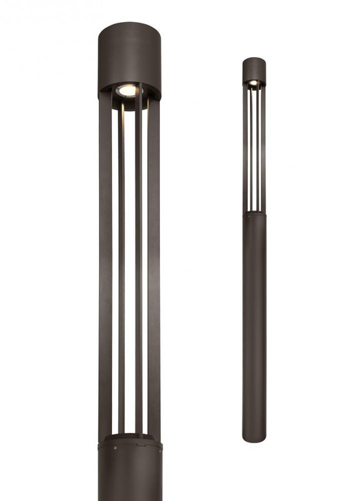Turbo Outdoor Light Column, 1-Light, LED, Bronze, 149.8"H (700OCTUR8401240ZUNV1SLF 7039YQD)