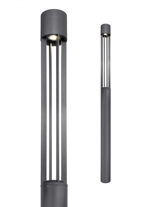 Turbo Outdoor Light Column, 1-Light, LED, Black, Charcoal, 149.8"H (700OCTUR8401240HUNV1SLF 7039YQE)