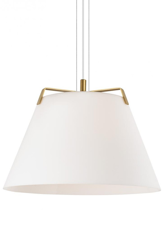 Devin Pendant, 1-Light, Gold, White, 19"W (700TDDEVPWGW 70EAFJU)