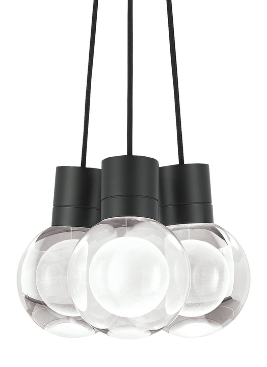 Mina Pendant, 3-Light, LED, Black, 9"W (700TDMINAP3CBB-LED930 70P0C3C)