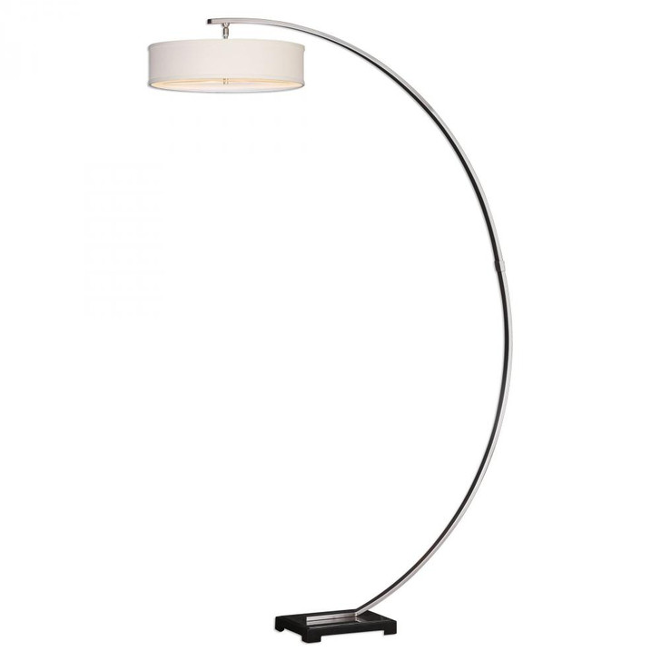 Tagus Arc Floor Lamp, 2-Light, Brushed Nickel, Matte Black, 82"H (28079-1 9U52G)