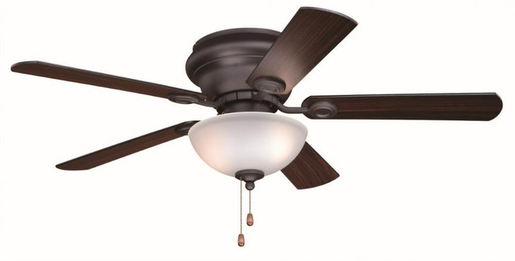Expo Ceiling Fan, 5-Blade, 2-Light, LED, Noble Bronze, Dark Bronze/Driftwood Blades, 42"W (F0059 J3VF)