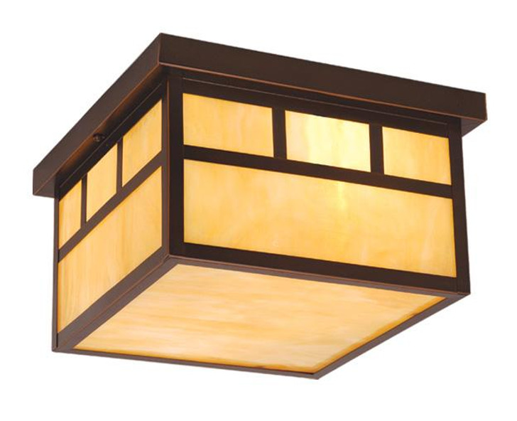 Mission Outdoor Flush Mount, 2-Light, Burnished Bronze, 11.5"W (OF37211BBZ 7YU3)