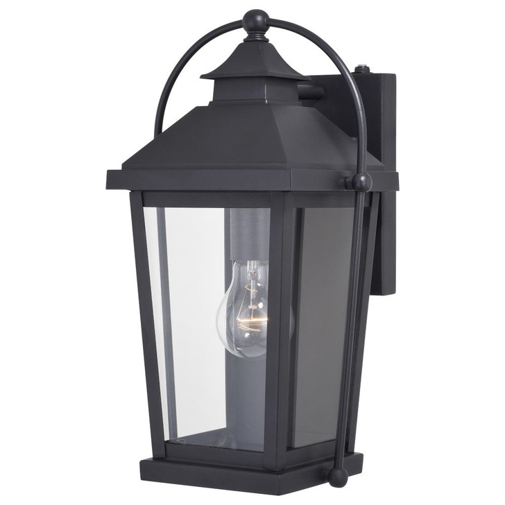 Lexington Outdoor Wall Lantern, 1-Light, Textured Black, 14.5"H (T0540 J6T9)