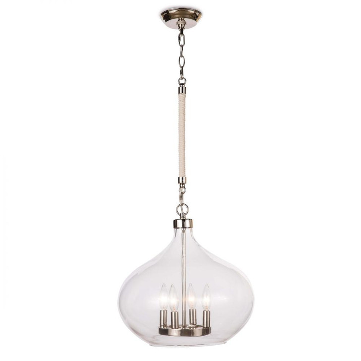 Coastal Living Dover Pendant, 4-Light, Polished Nickel, 19"H (16-1207PN 504X4YW)