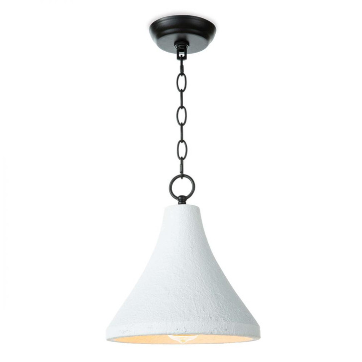 Southern Living Billie Concrete Pendant, 1-Light, White, 16"H (16-1322 50501Q2)