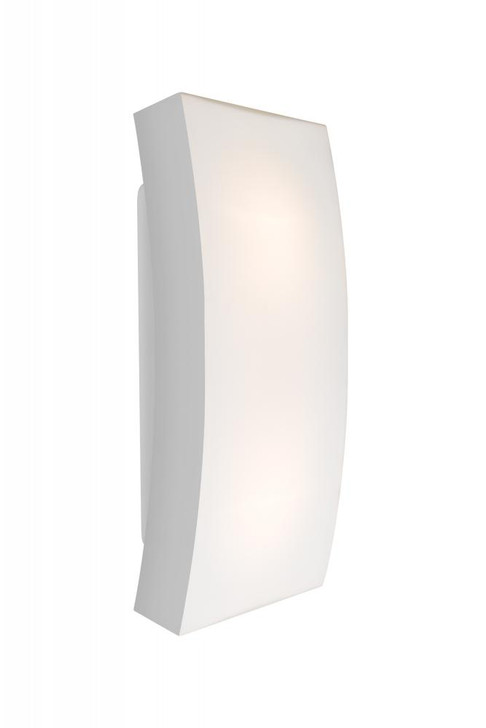 Billow 15 Outdoor Wall Sconce, 2-Light, LED, Silver, Opal/Silver Shade, 15.5"H (BILLOW15-LED-SL 2QGLH3)
