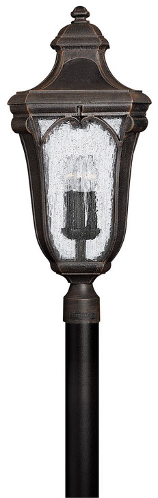 Trafalgar Outdoor Post Mount Lantern, 3-Light, Mocha, 27.5"H (1311MO 5YYC)