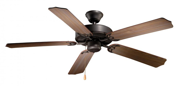 Medallion Ceiling Fan, 5-Blade, Noble Bronze, Walnut/Distressed Pine Blades, 52"W (FN52288NB 86N2)