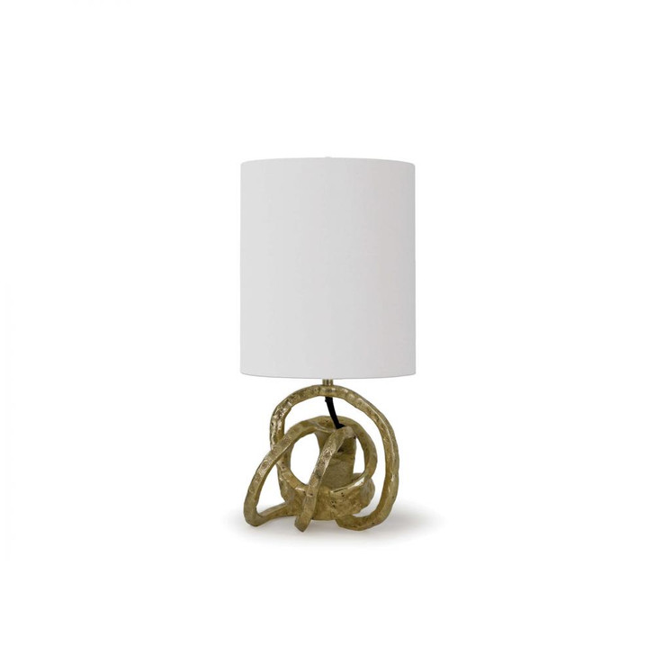 Mini Knot Lamp, 1-Light, Gold, Linen Shade, 17.5"H (13-1134GLD 504X1ZR)