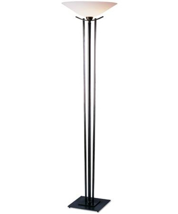 Taper Torchiere Floor Lamp, 1-Light, Black, Opal Glass, 71"H (249642-SKT-10-GG0024 23NZVL)