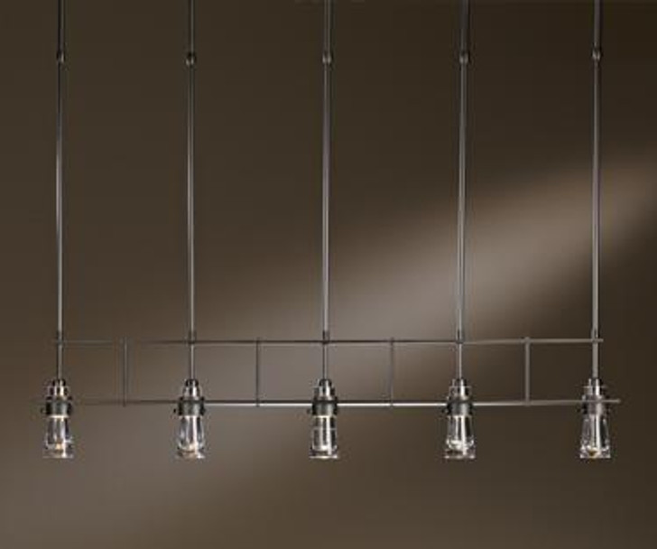 Erlenmeyer Pendant, 5-Light, Short Height, Natural Iron, Clear Glass, 48"W (137725-SKT-SHRT-20-ZM0343 392A26)
