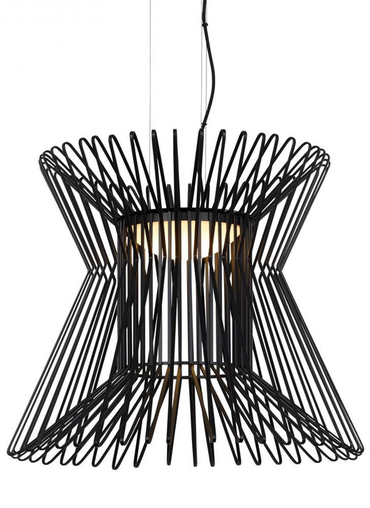 Syrma Pendant, 1-Light, LED, Black, 21.5"W (700TDSYRPB-LED930 70P3CTG)