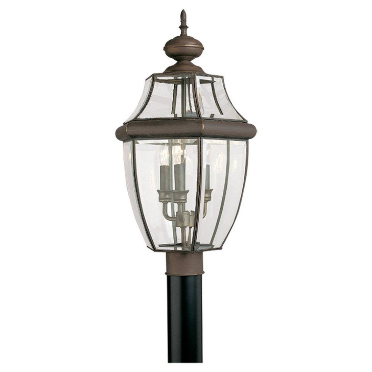 3-Light Outdoor Post Lantern, Generation Lighting - Seagull 8239-71 AHJ7