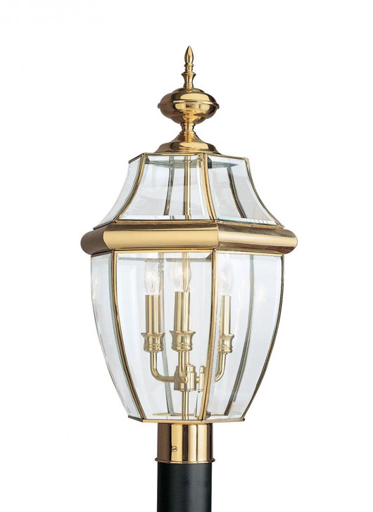 3-Light Outdoor Post Lantern, Generation Lighting - Seagull 8239EN-02 9RQFK