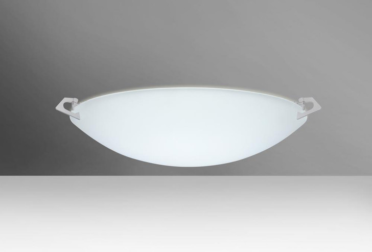 Sonya 17 Flush Mount, 2-Light, Satin Nickel, Satin White Glass, 17"W (841825-SN 23QTNR)