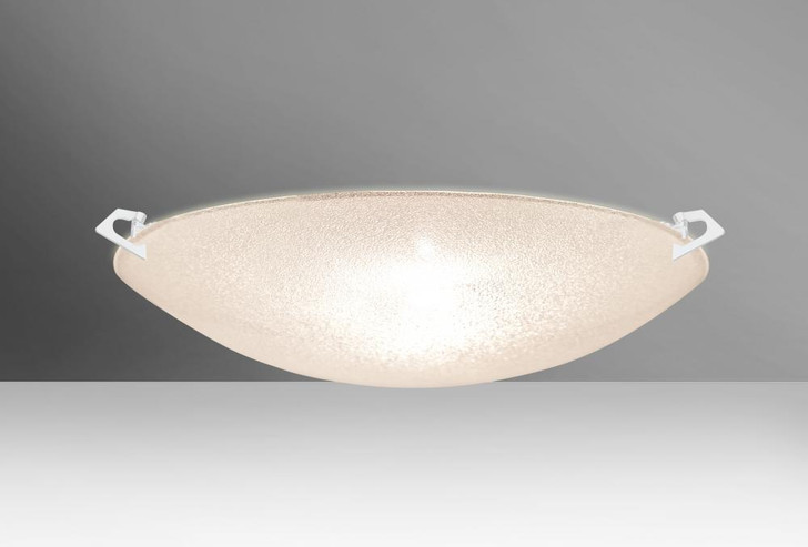 Sonya 20 Flush Mount, 3-Light, LED, White, Glitter Glass, 21"W (8419GL-LED-WH 2ECYZU)