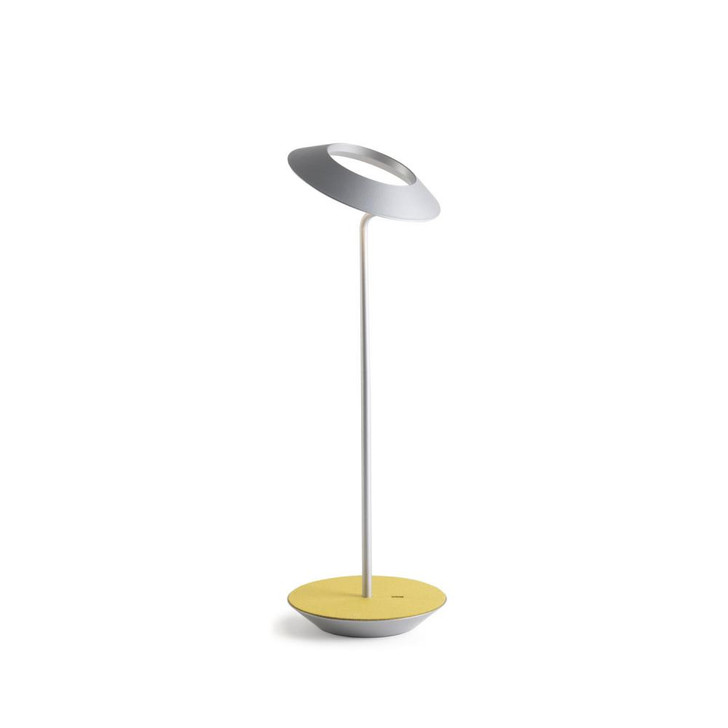 Royyo Desk Lamp, LED, Silver, Honeydew Felt Base, 17.5"H (RYO-SW-SIL-HDF-DSK 407UEM4)