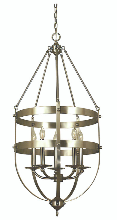 Hannover Chandelier, 5-Light, Brushed Nickel, 19"W (1017 BN 9M6HU)