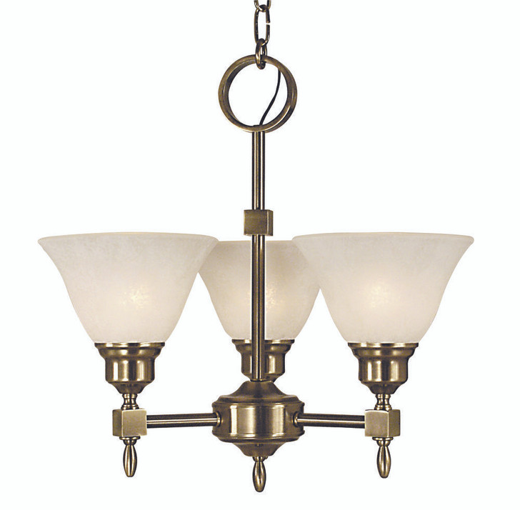Taylor Mini Chandelier, 3-Light, Siena Bronze with Amber Marble Glass Shade, 17"W (2438 SBR/AM VD7V)