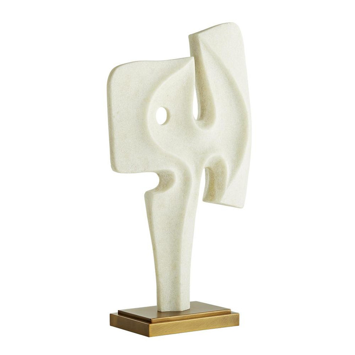 Maeve Sculpture, Faux Marble, Antique Brass, 13.5"W (9544 3FM95)