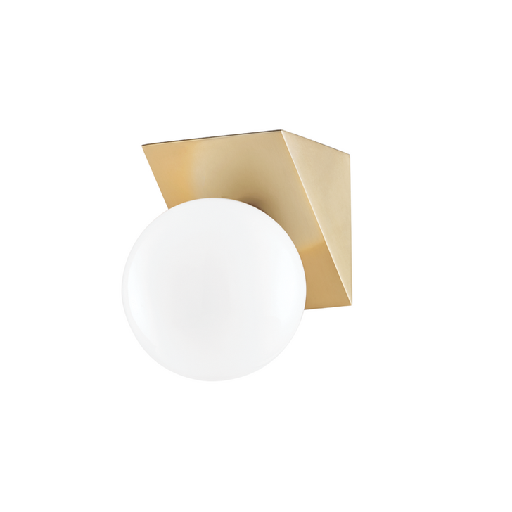 Aspyn Bath Bracket, 1-Light, LED, Aged Brass, 7"H (H385301-AGB 608UCJN)