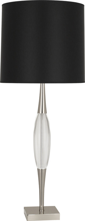 Juno Table Lamp, 1-Light, Polished Nickel, Black Opaque Parchment Shade, 37"H (S207B 2HNK0)