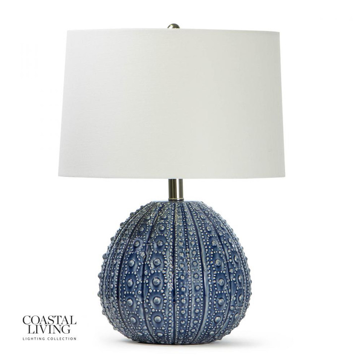 Coastal Living Table Lamp, 1-Light, Blue, Linen Shade, 21"H (13-1354BL 50500TM)