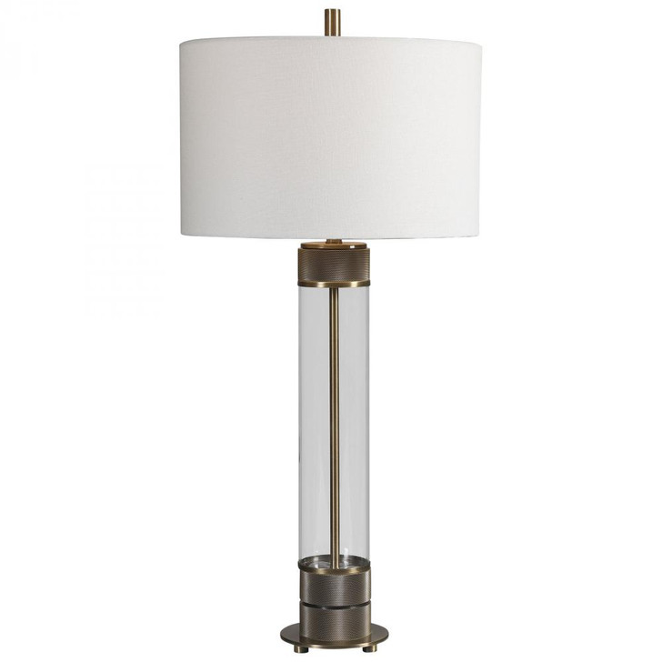 Anmer Table Lamp, 1-Light, Industrial, Antique Brass, 35"H (28414-1 A6APJ)