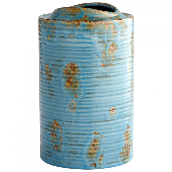 Medium Brussels Planter, Blue Glaze, Terracotta, 12"H (07388 M6E96)