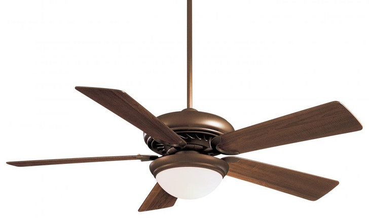 Supra Ceiling Fan, 5-Blade, 1-Light, LED, Oil Rubbed Bronze, Medium Maple Blades, 52"W (F569L-ORB HM17)