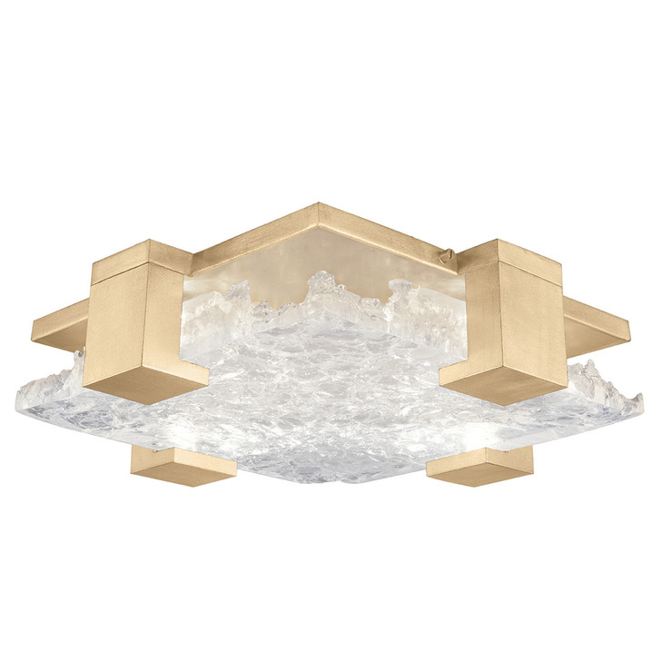 Terra Flush Mount, Square, 4-Light, LED, Champagne Tinted Gold, Clear Glass, 16.75"W (895440-31ST NF3V)
