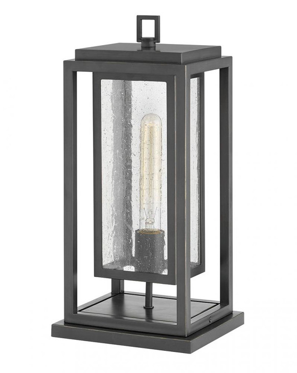 Republic Outdoor Medium Pier Mount Lantern 12V, 1-Light, Bronze, 7"W (1007OZ-LV 9Q2LP)