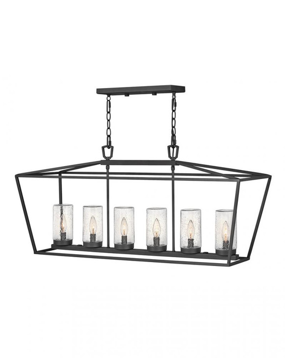 Alford Place Outdoor Chandelier, 6-Light, Museum Black, 40"W (2569MB-LV 9Q3L6)