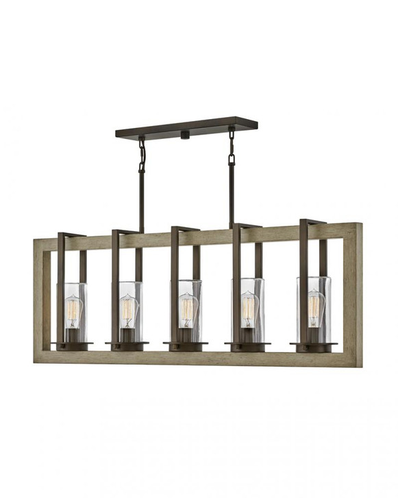 Riverwood Outdoor Chandelier, 5-Light, Bronze, 42"W (20035WB 9Q3KT)