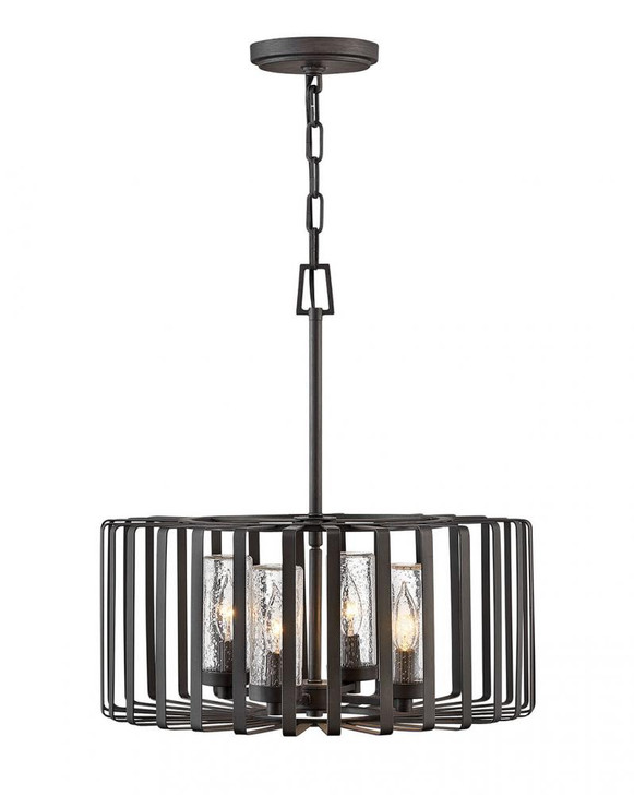 Reid Outdoor Chandelier, 4-Light, Gray, 20"W (29504BGR-LV 9Q3M0)