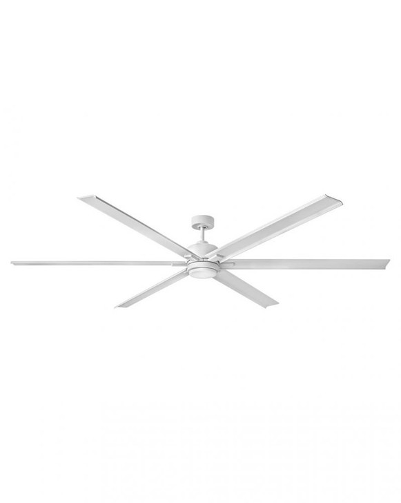 Indy Maxx Ceiling Fan, 6-Blade, 1-Light, Matte White, Matte White Blades, 99"W (900999FMW-LDD 9Q6KG)