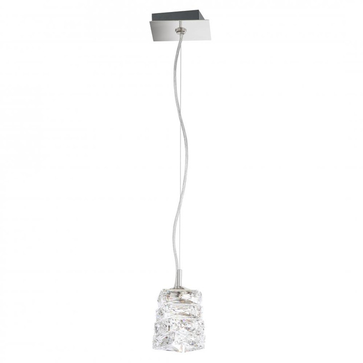 Glissando Mini Pendant, 1-Light, LED, Stainless Steel, Clear Swarovski Crystal, 4.75"W (STW310N-SS1S 1J5ZUG)