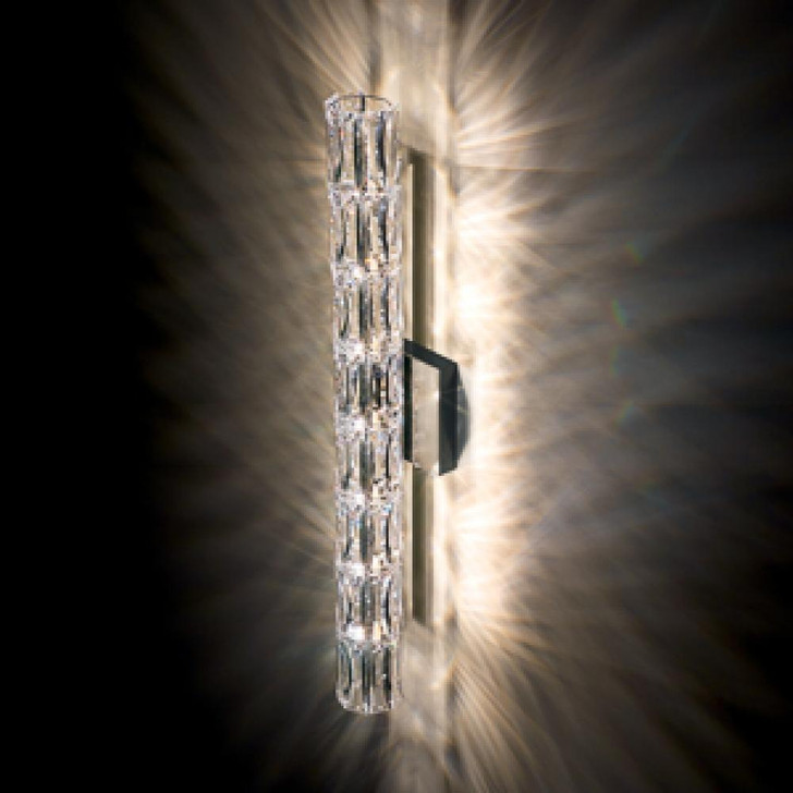 Verve Wall Sconce, 7-Light, Polished Stainless Steel, Clear Swarovski Crystal, 24"H (A9950NR700256 1J5ZUP)