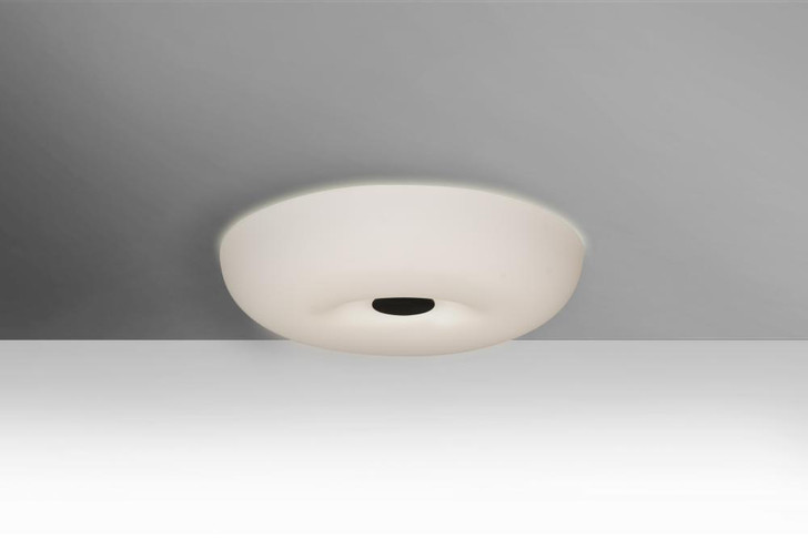 Nimbus 10  Flush Mount, 1-Light, LED, Black, Smoke Glass, 9.75"W (NIMBUS1007C-LED-BK 30F996)