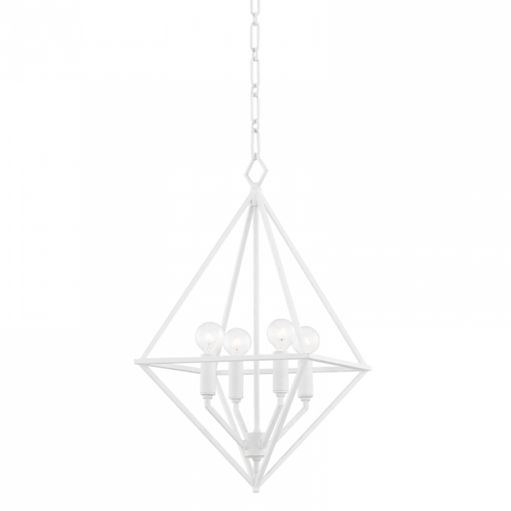 Haines Pendant, 3-Light, White Plaster, 16.5"W (3117-WP A8J79)