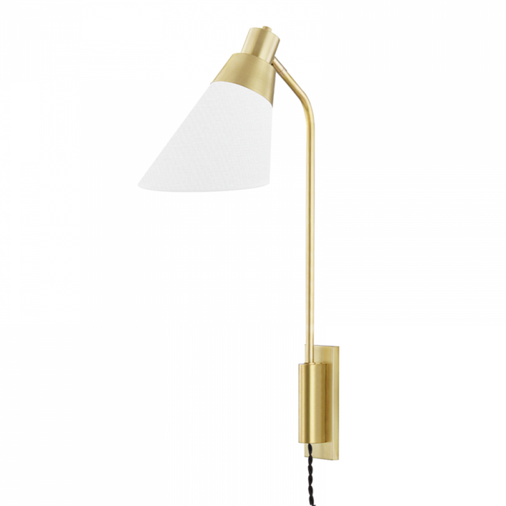 Hooke Wall Sconce, 1-Light, Brass, 24"H (5831-AGB A8J8L)