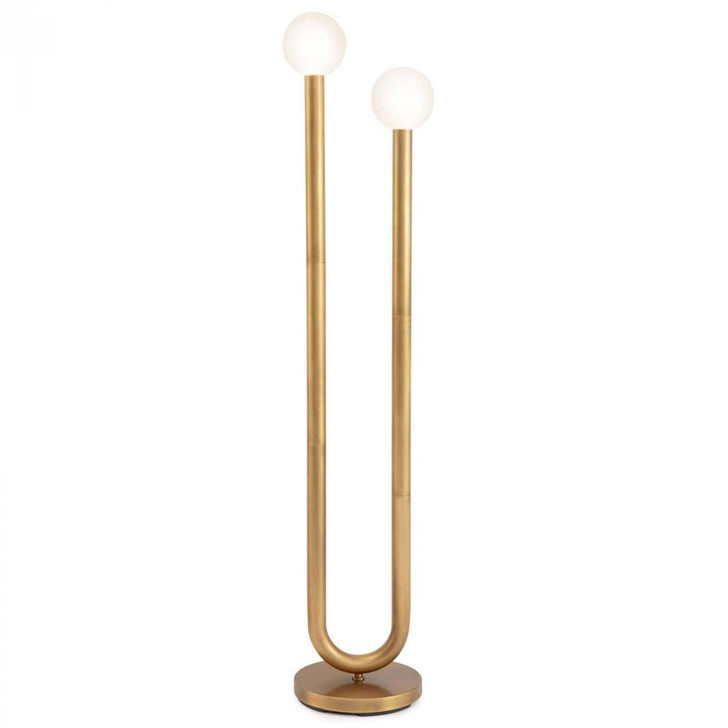 Happy Floor Lamp, 2-Light, Natural Brass, 52.5"H (14-1055NB 50501RK)