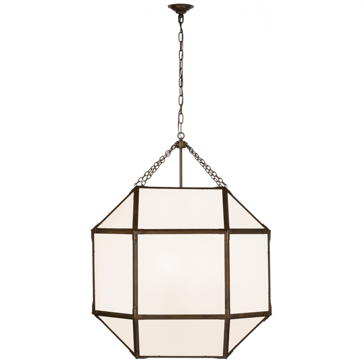 Morris Grande Lantern, 6-Light, Antique Zinc, 39.25"H (SK 5034AZ-WG CU2E7)