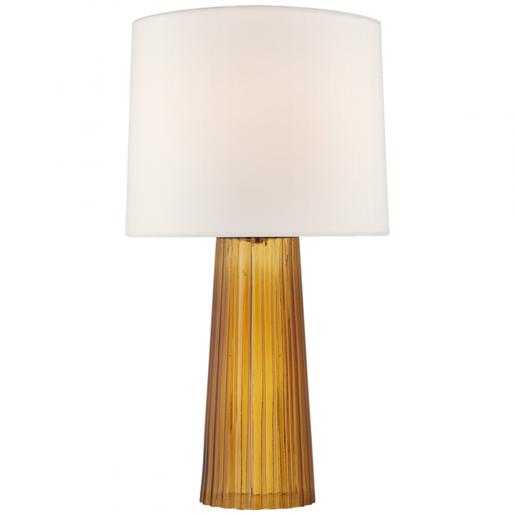 Danube Table Lamp, 1-Light, Amber, Linen Shade, 28.75"H (BBL 3120AMB-L CPYRR)