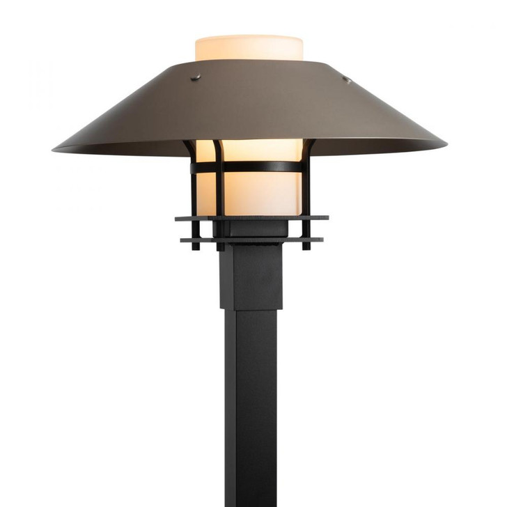 Henry Outdoor Post Light, 1-Light, Coastal Dark Smoke, Coastal Bronze, Opal Glass, 16"H (344227-SKT-77-75-GG0026 5DKVTE)