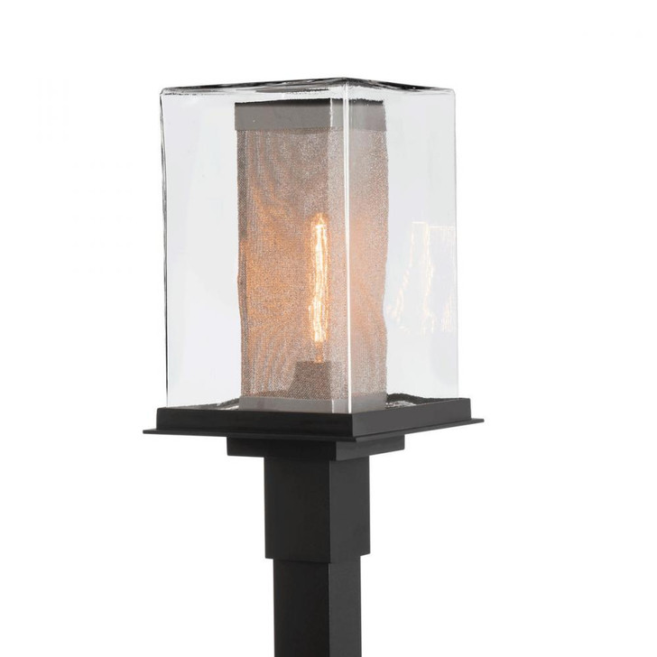 Polaris Outdoor Post Light, 1-Light, Coastal Natural Iron, Coastal Silver, Clear Glass, 18"H (344850-SKT-20-72-ZM0084 5DKVUT)