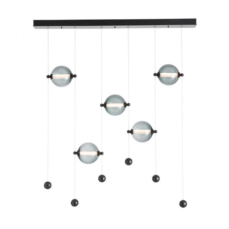 Abacus Pendant, 5-Light, Standard Height, LED, Sterling, Abacus Opal Glass, 5.5"W (139050-LED-STND-85-GG0668 5D6VZQ)