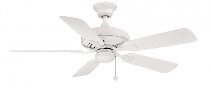 Edgewood Ceiling Fan, 5-Blade, Matte White, Matte White Blades, 44"W (FP9044MWW KDPT)